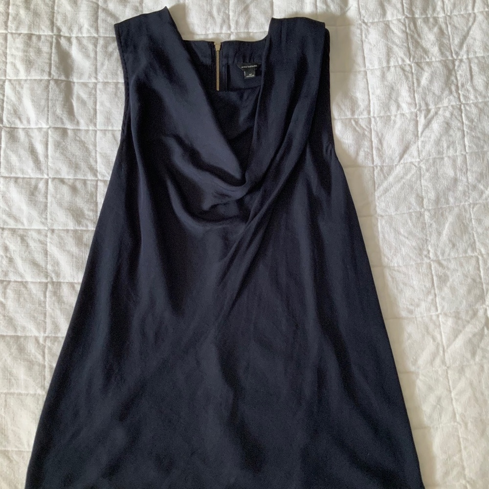 Navy blue sleeveless blouse